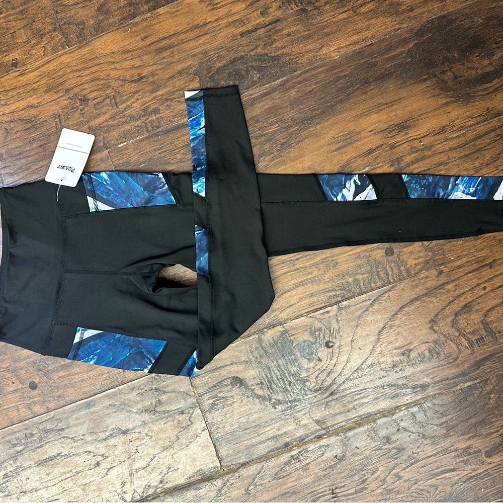 Womens High Waist Print Yoga Pants Plus Size with Waistband Pocket-XS  <<167>> - Picture 3 of 9